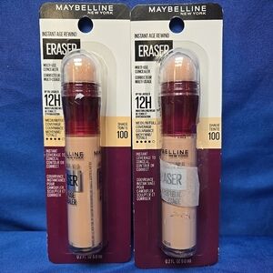 2pc Lot Maybelline #100 Instant Age Rewind Eraser Multi Use Concealer Corrector